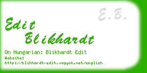 edit blikhardt business card